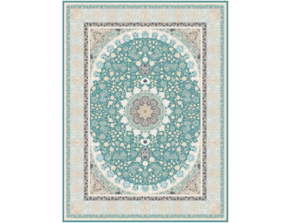 فرش 1200 شانه برجسته تراکم 3600 -کد 9529- زمینه آبی